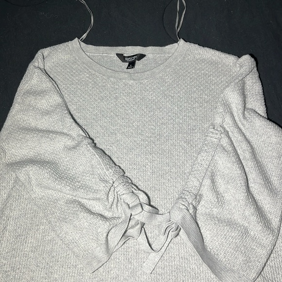 Simply Vera Vera Wang Women’s Textured Sweater - Size L, Gray - Picture 5 of 7